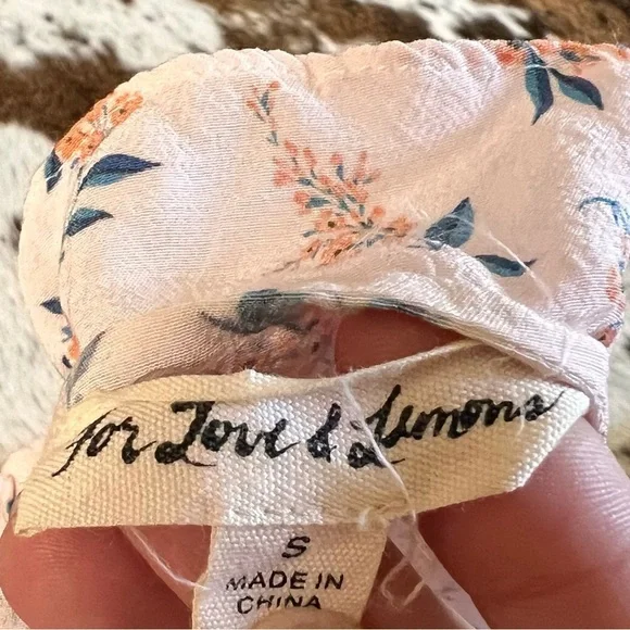 FOR LOVE & LEMONS x REVOLVE Nostalgia Floral Tie Front Mini Dress Size Small - Picture 12 of 14